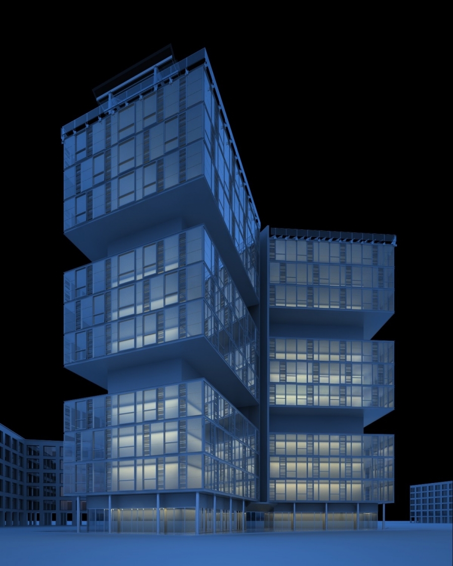Blue hour Building