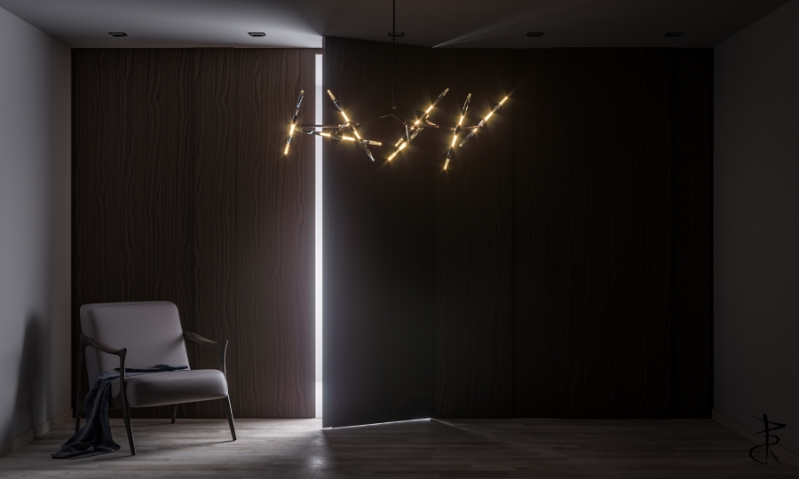progetto boiserie in noce canaletto alpi