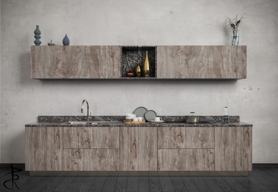 progetto cucina in nobilitato melaminico kaindl